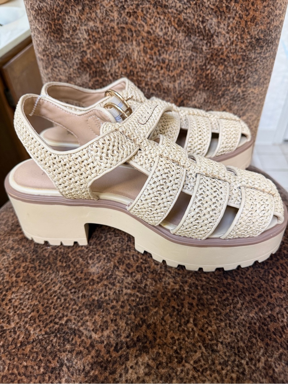 wild fable Cream Woven Platform Sandals - Women